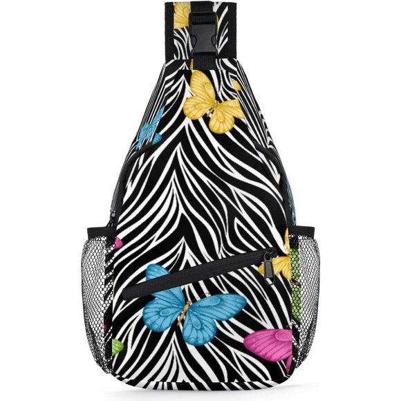 Women Butterfly Mini Crossbody Shoulder Chest Small Backpack for Travel Hiking main image 7